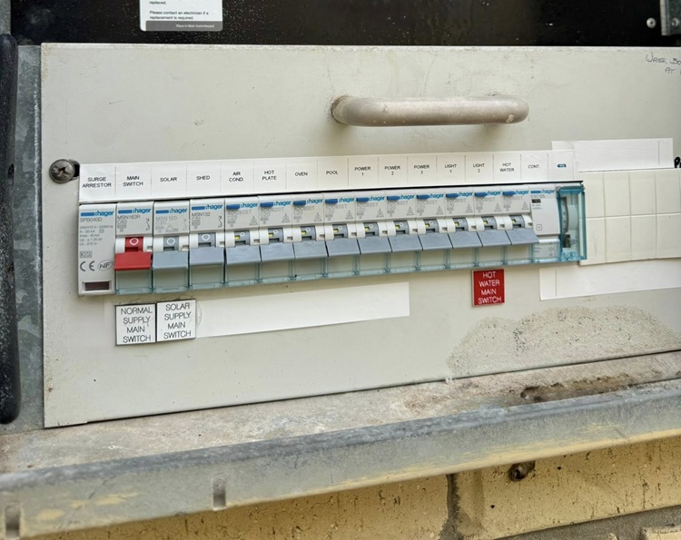 Switchboard upgrade Logan - modern switchboard with RCD safety switches installed by Fully Spark'd Electrical Jimboomba